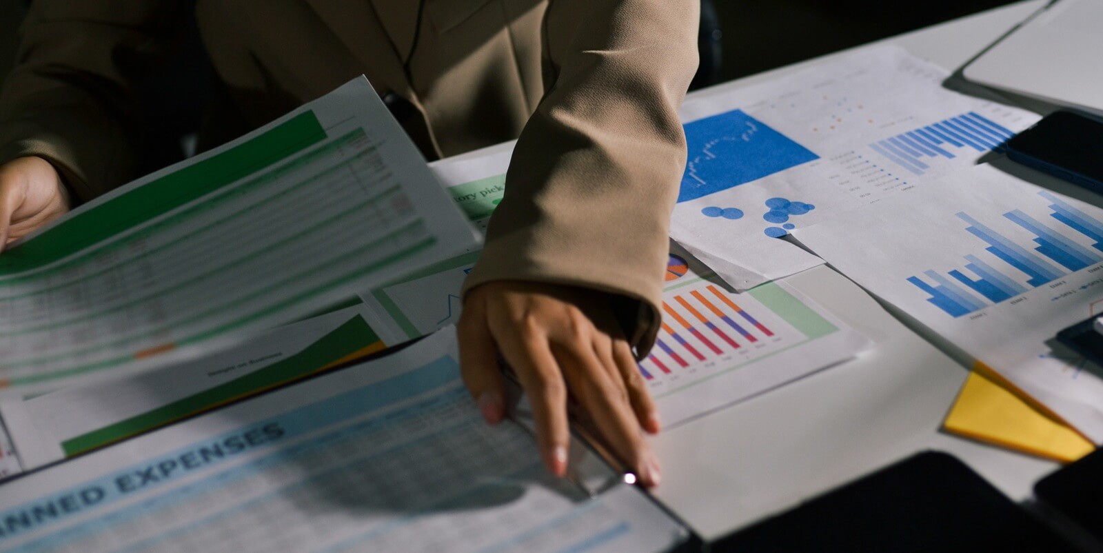 business people in meeting discussing plans together