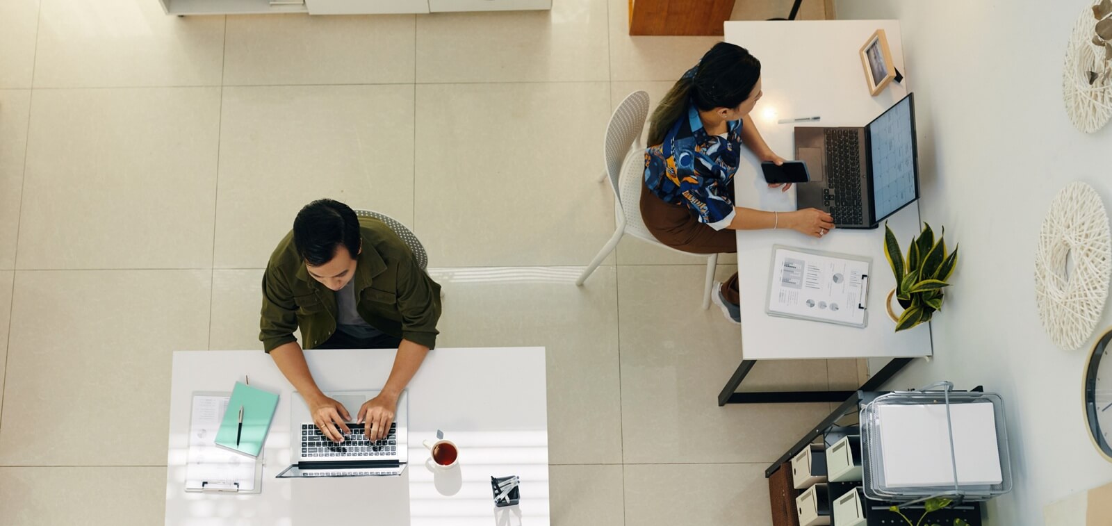 business people using computers to do online work