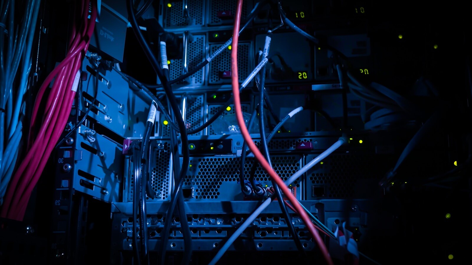 advanced modern computer data center server racks