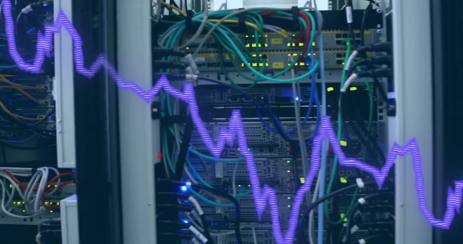 image of financial data processing over computer server
