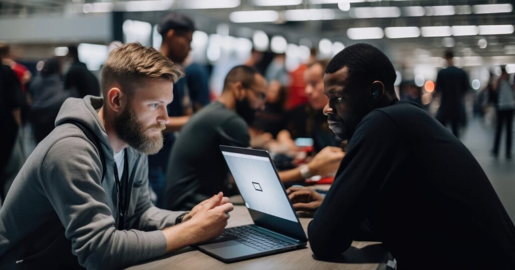 two it experts in a deep discussion