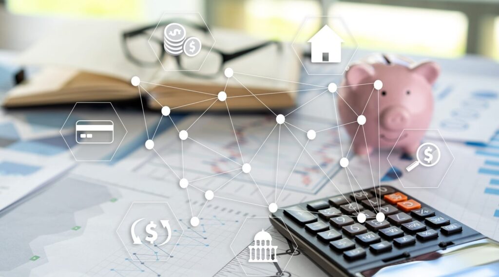 businessman working using a calculator finance accounting concept achievement to balance man assistant accounting