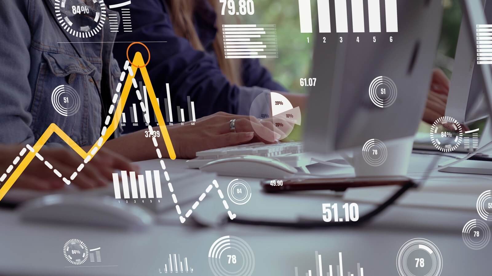 conceptual business dashboard for financial data analysis