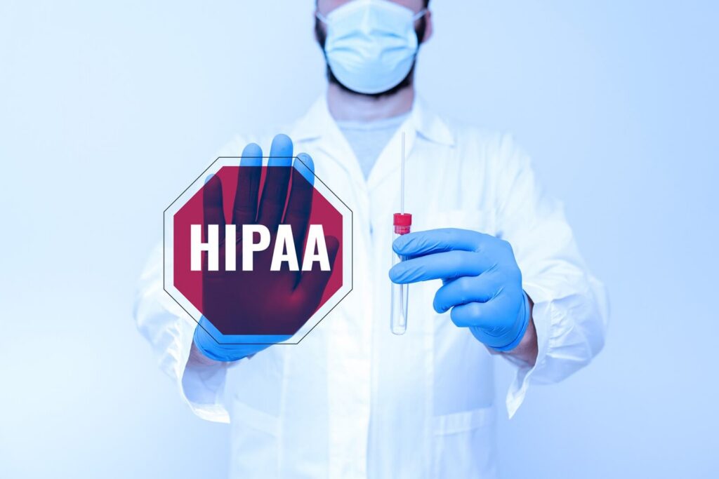 text caption presenting Hipaa