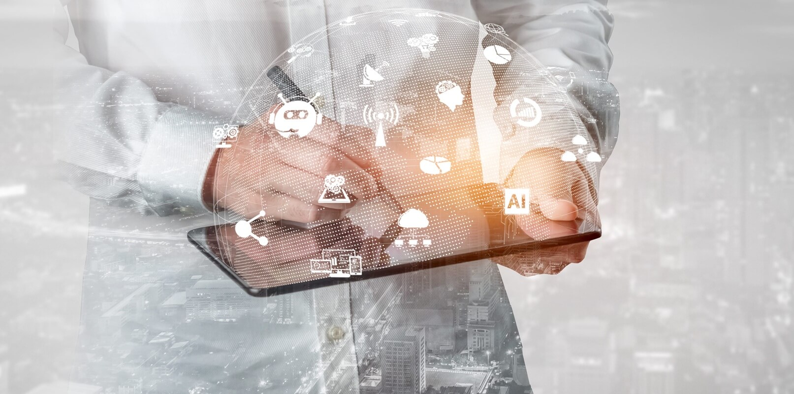 advanced communication and global internet network connection in smart city