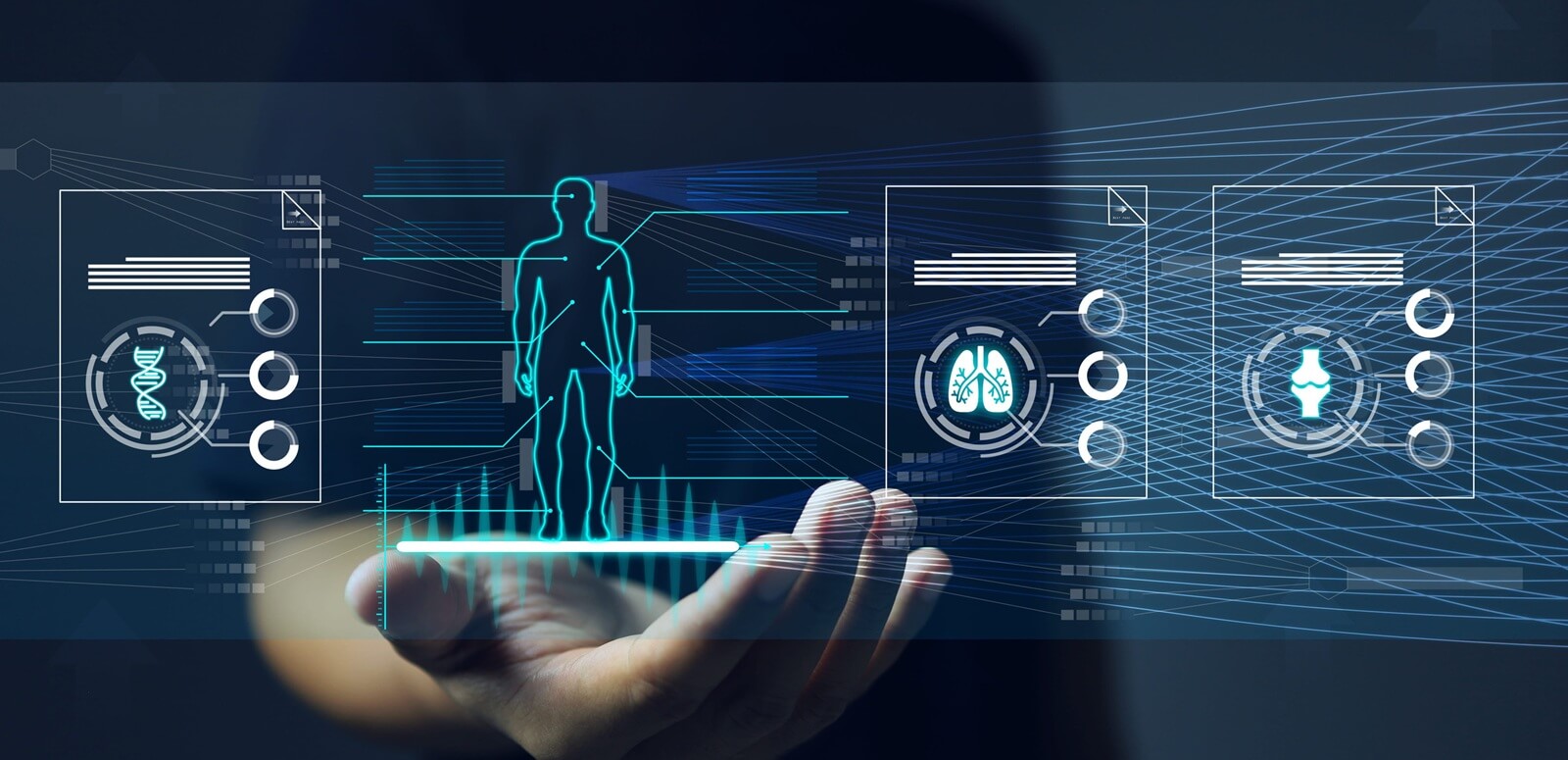 hospital provide medical health checkup reports through virtual screens