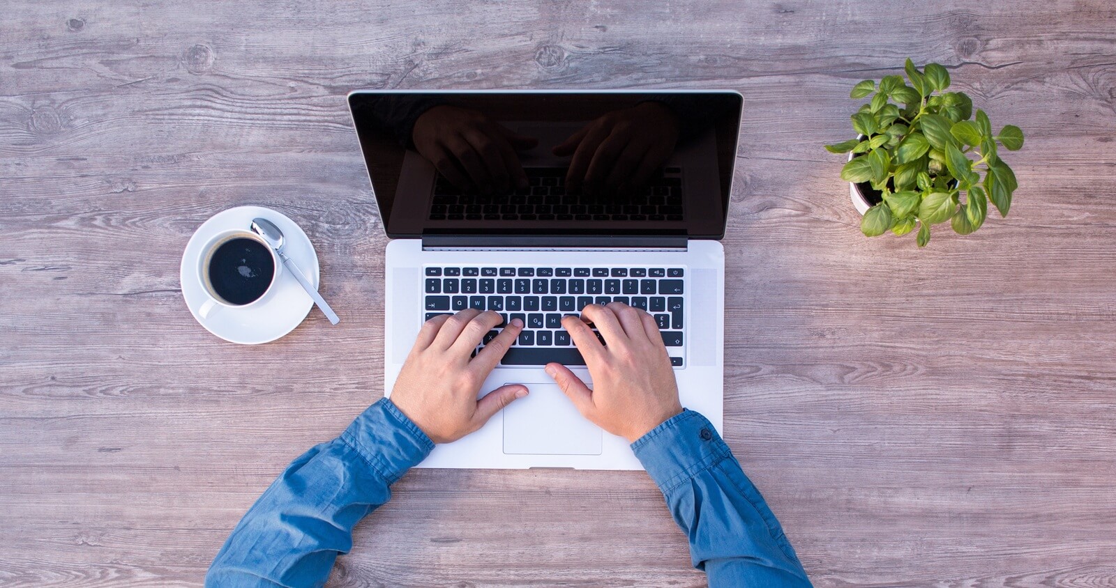 man working on a laptop