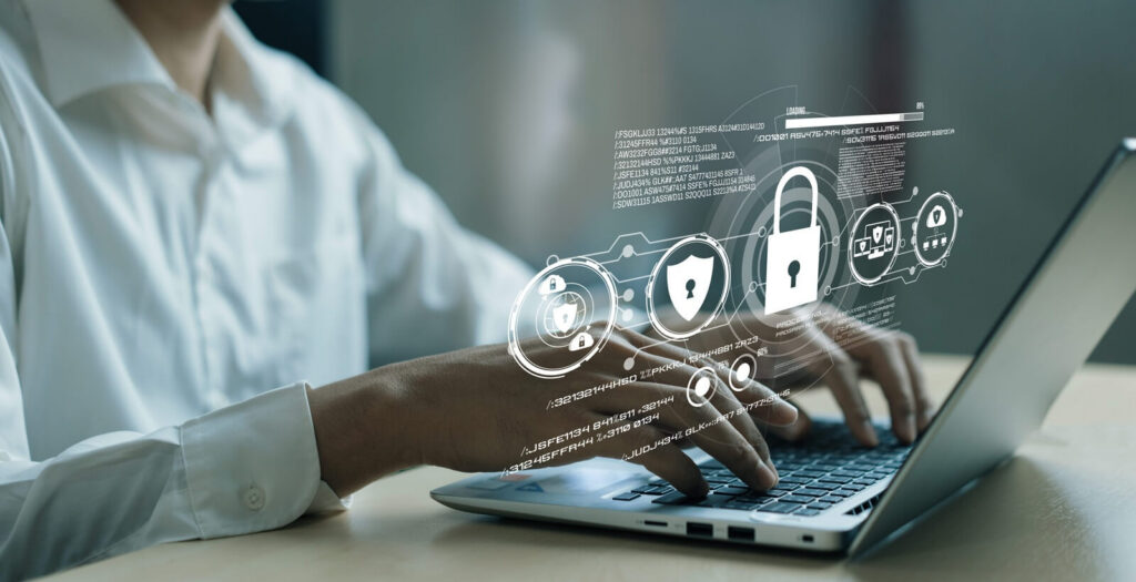 person conducts search engine research, extracting valuable data for strategic decisions