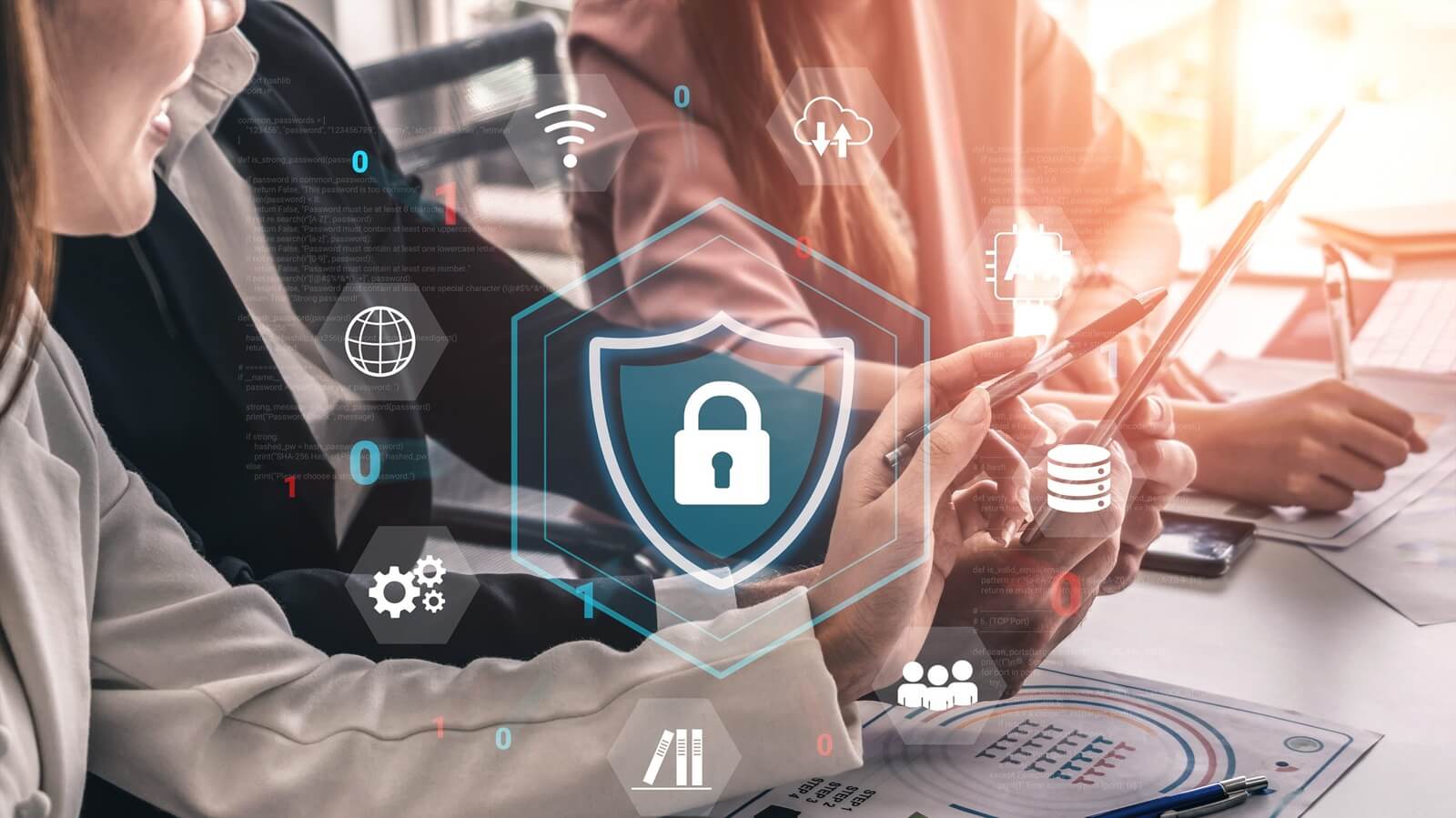 cybersecurity protection secures network, prevents threats, and strengthens digital data security to ensure trusted system