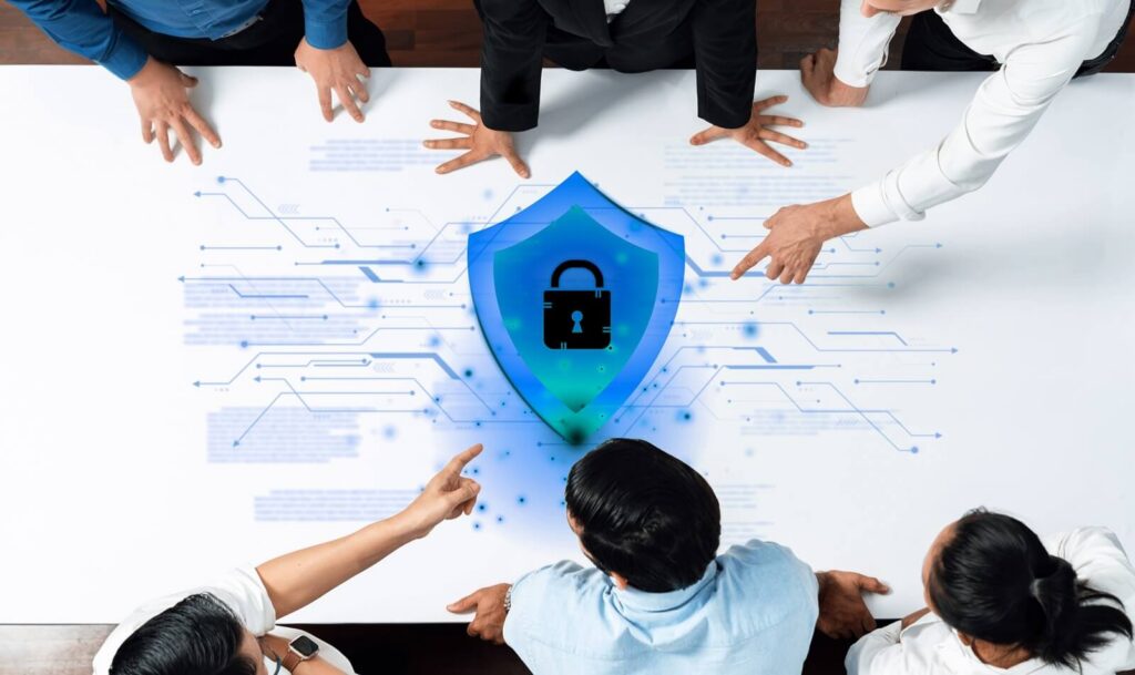 digital security shield providing network protection and data privacy