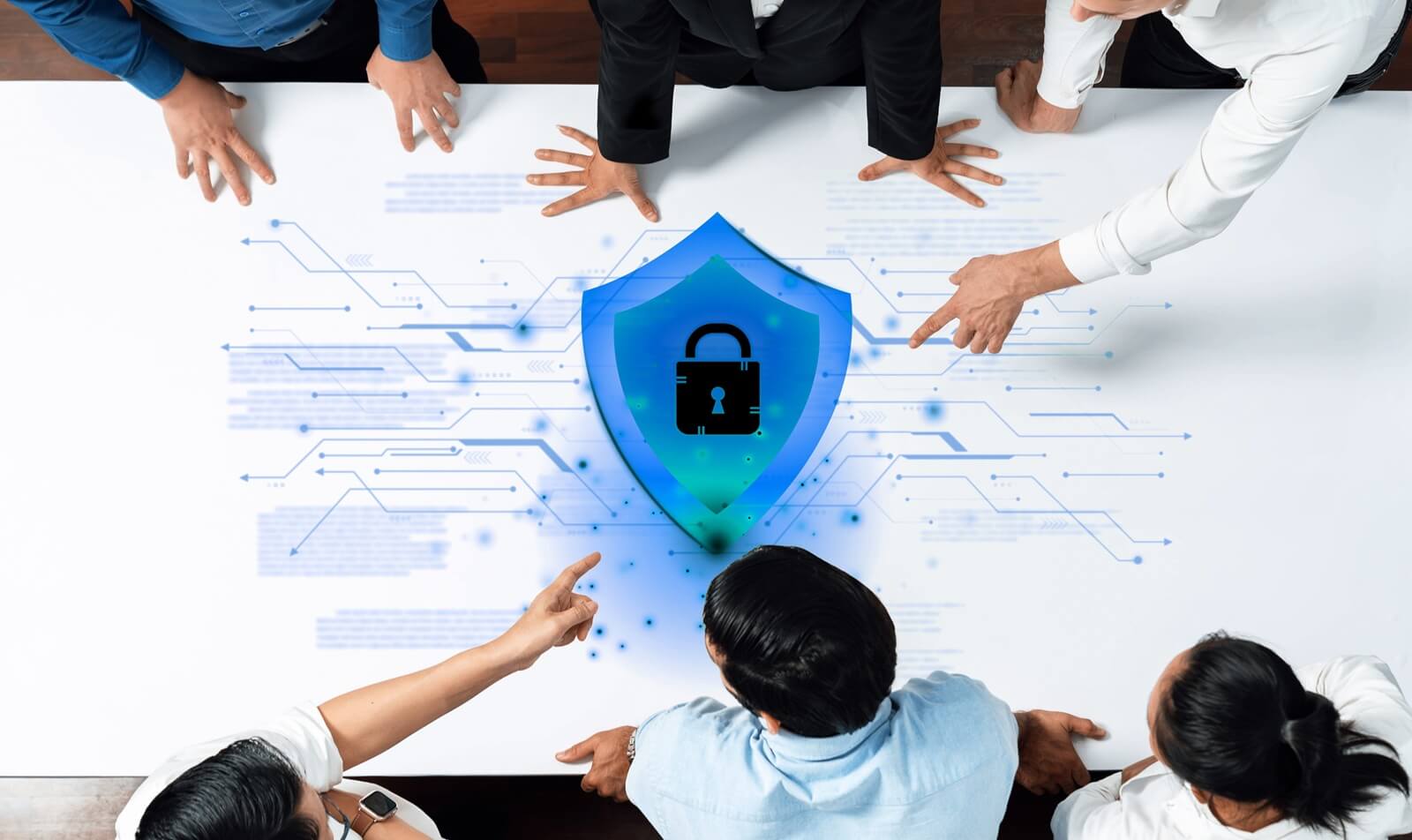 digital security shield providing network protection and data privacy