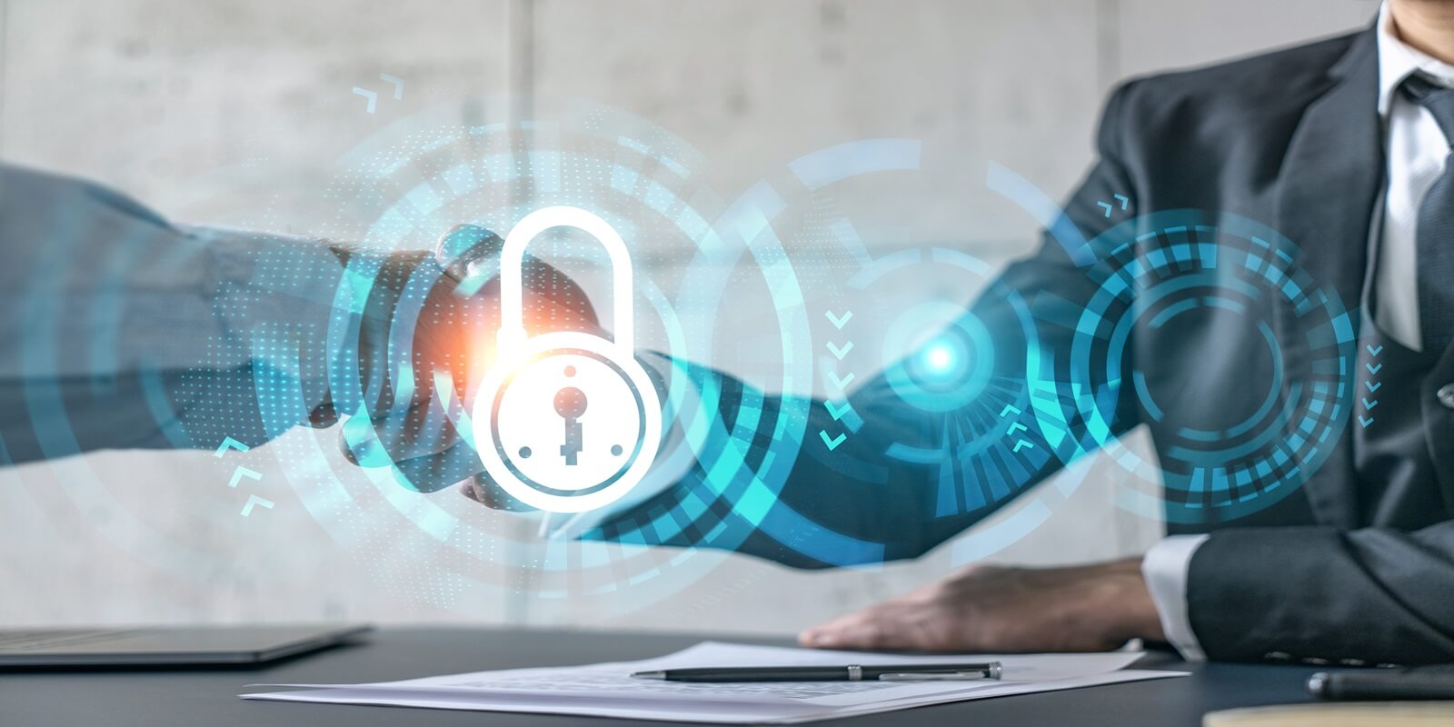 Concept of internet business security information data
