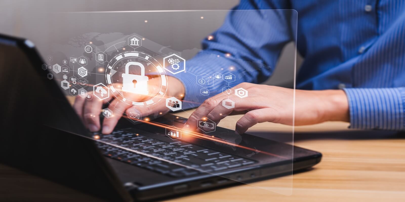 Data protection privacy concept and Internet Security and Cyber Network
