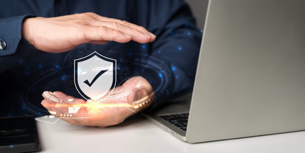businessman with virtual cyber security technology and online data protection for security of data storage - C3PAO assessment day