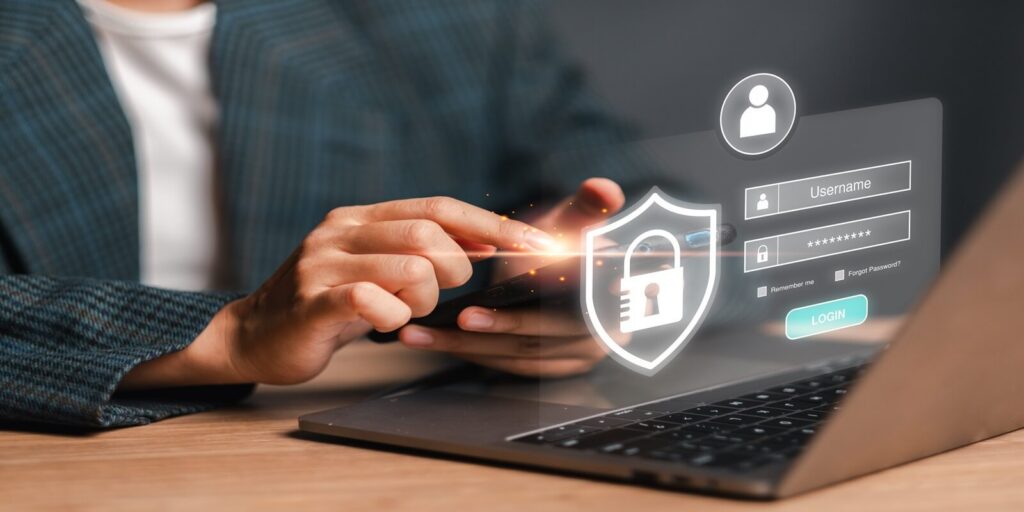 emphasizing user authentication and cybersecurity