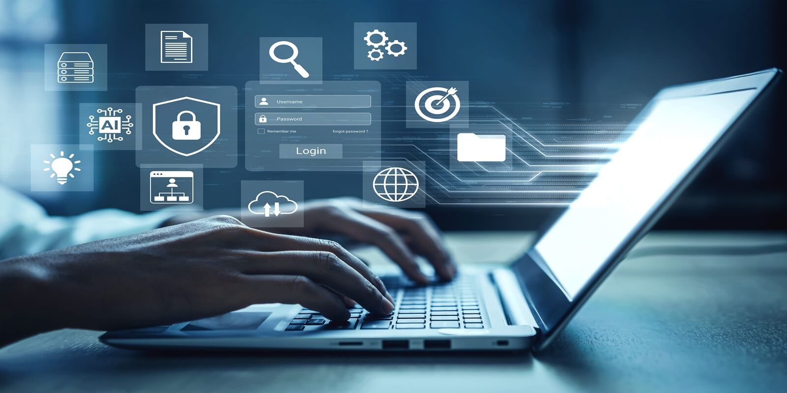 symbolize cybersecurity and online privacy