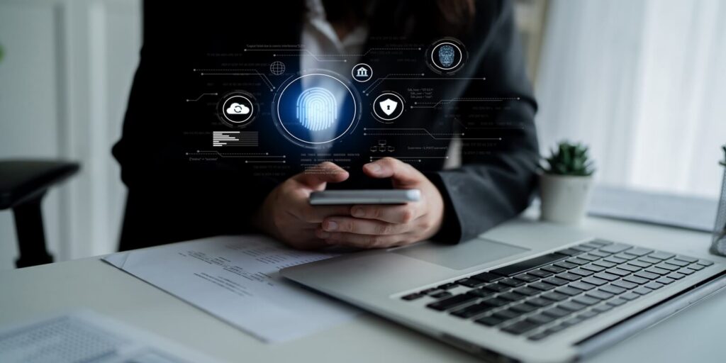 biometric identity system using fingerprint and facial recognition to secure cloud access