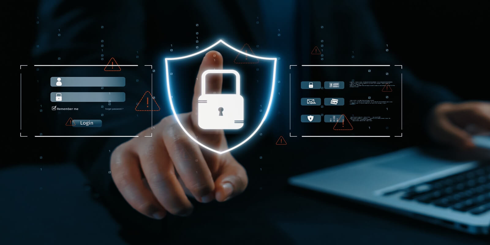 business person explore the core of cyber security