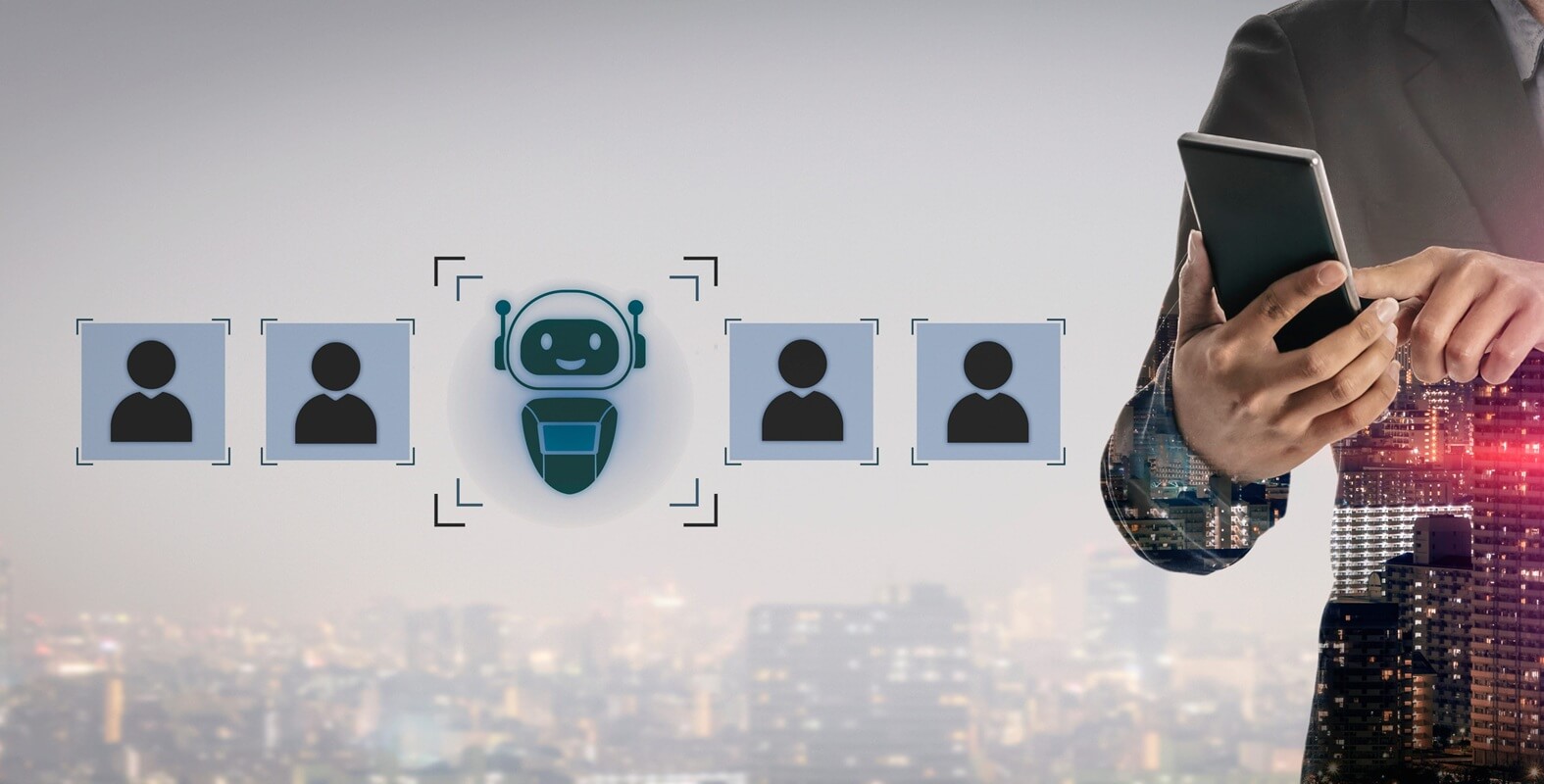 AI is selected to replace human employees, illustrating automation and workforce transformation driven by artificial intelligence in digital operation 