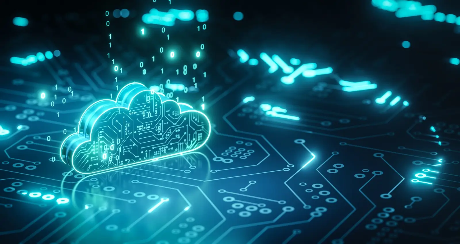 cloud computing circuit board background